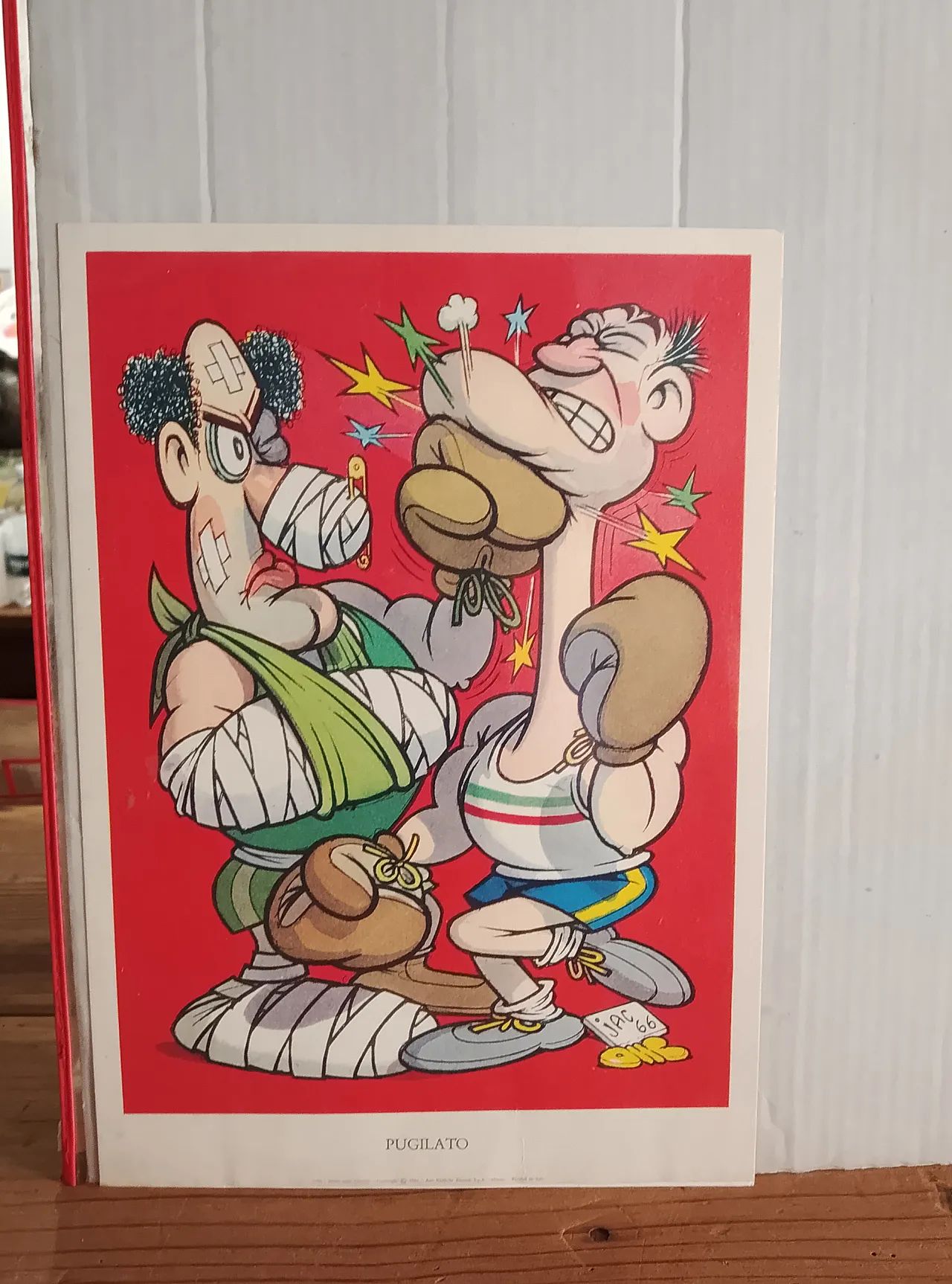 "Boxing" sports series poster on Jacovitti paper 1