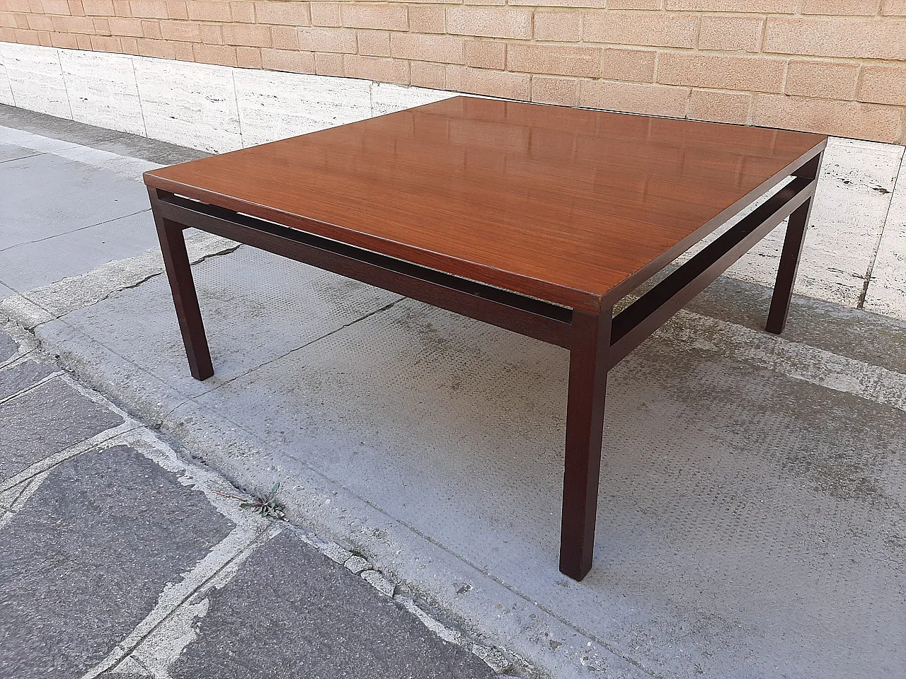 Rosewood Coffee Table Ico Parisi Style, 1960s 6
