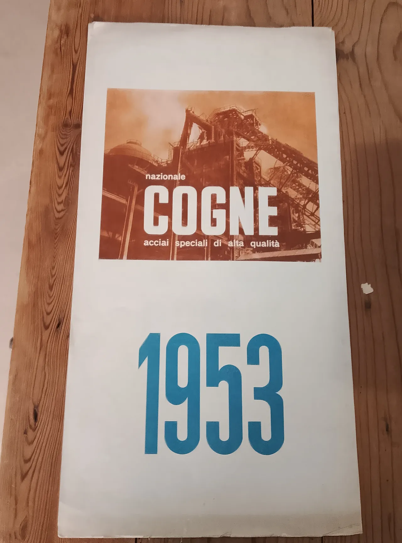 "Cogne" calendar made of high-quality special steel, 1953 1