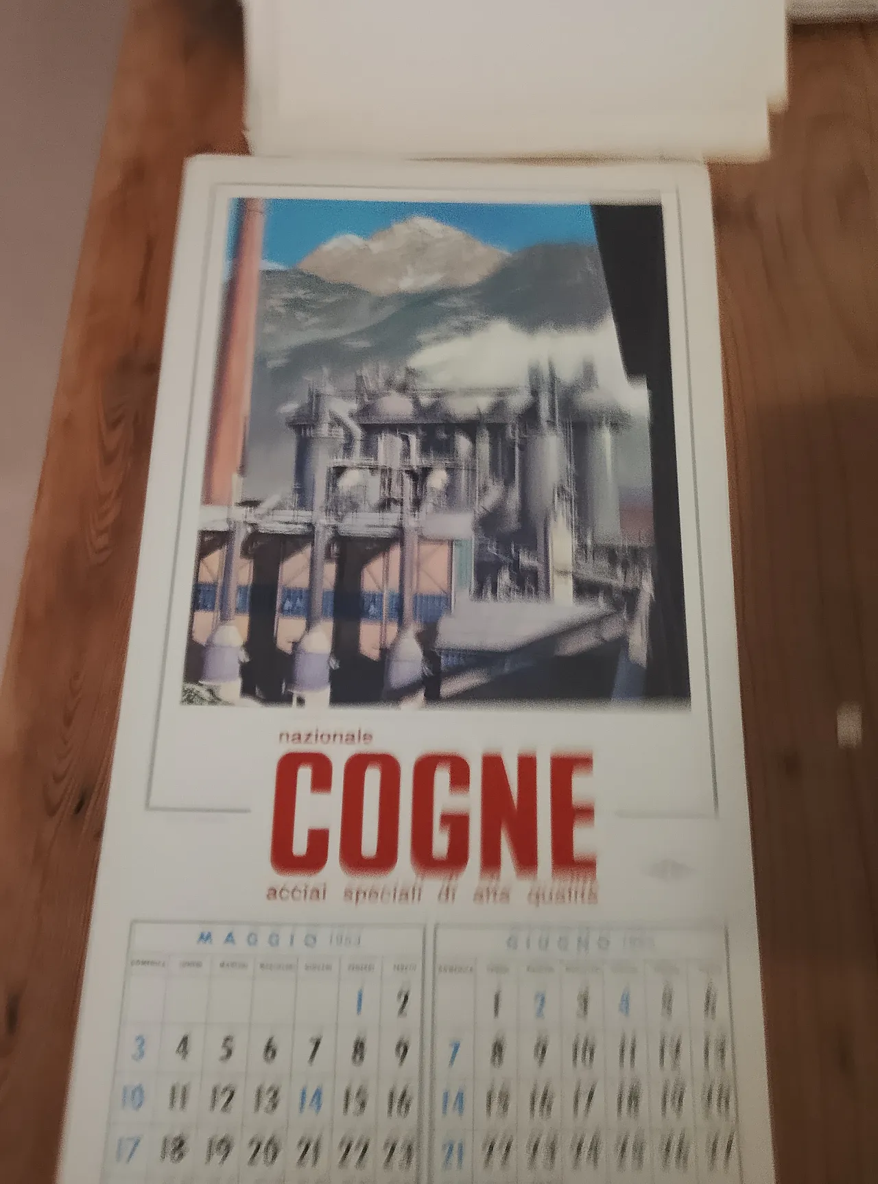 "Cogne" calendar made of high-quality special steel, 1953 4
