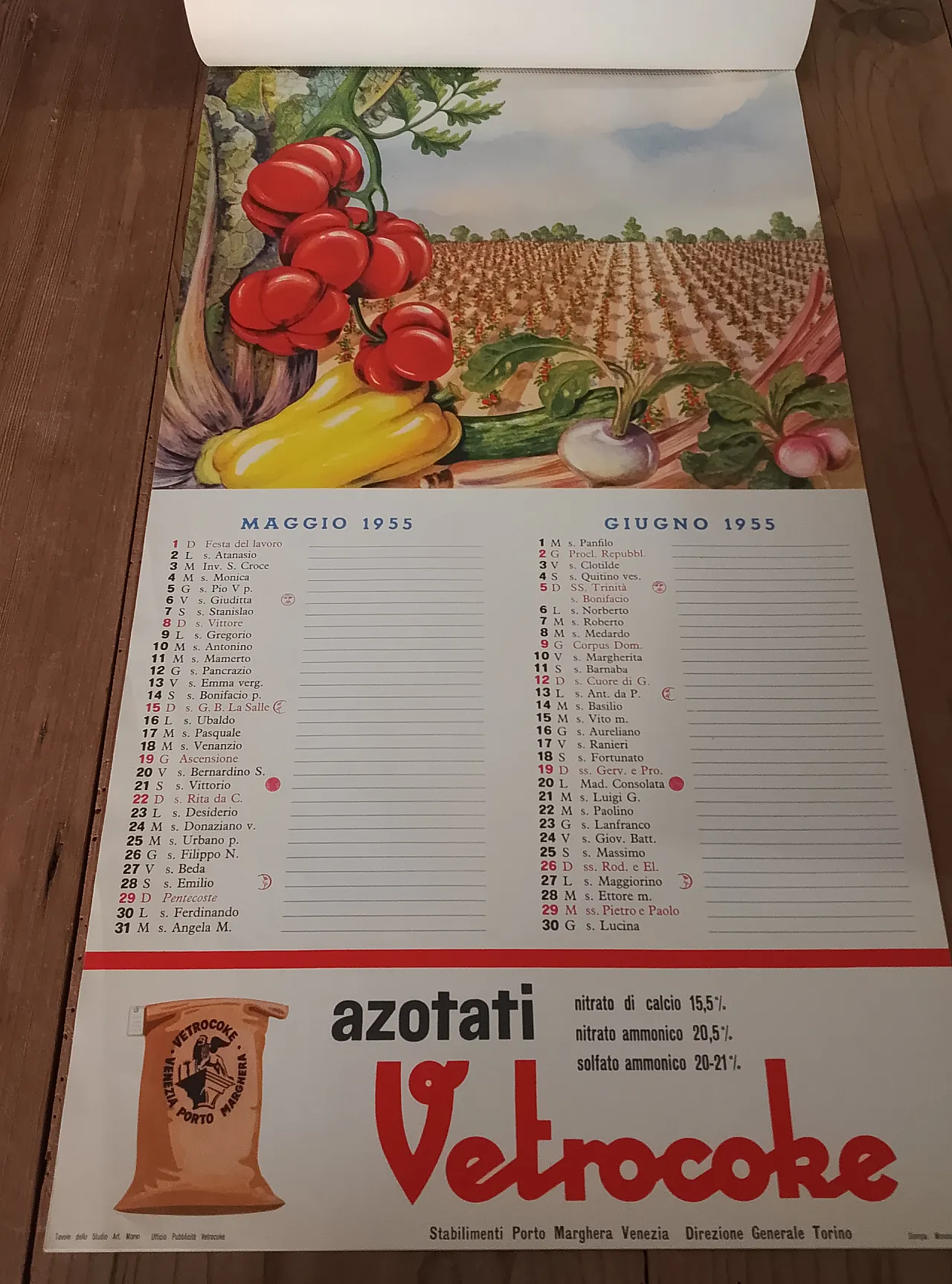 Vetrocoke Venice Porto Marghera 1955 Calendar 3