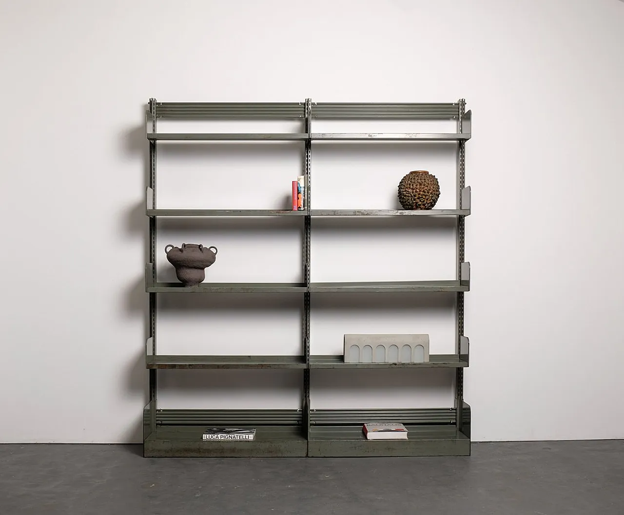 Industrial bookcase in iron, 1960s 1