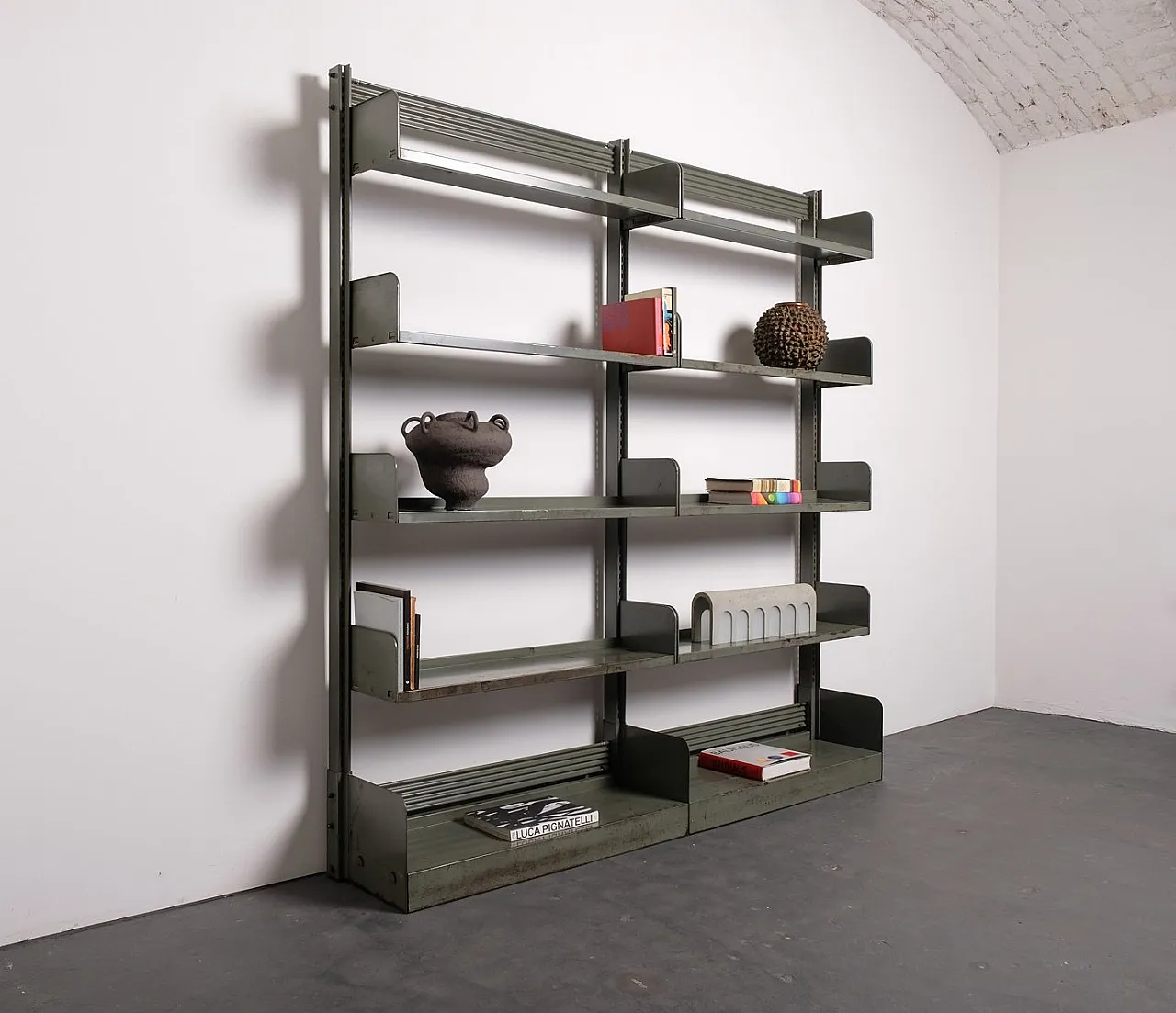 Industrial bookcase in iron, 1960s 2