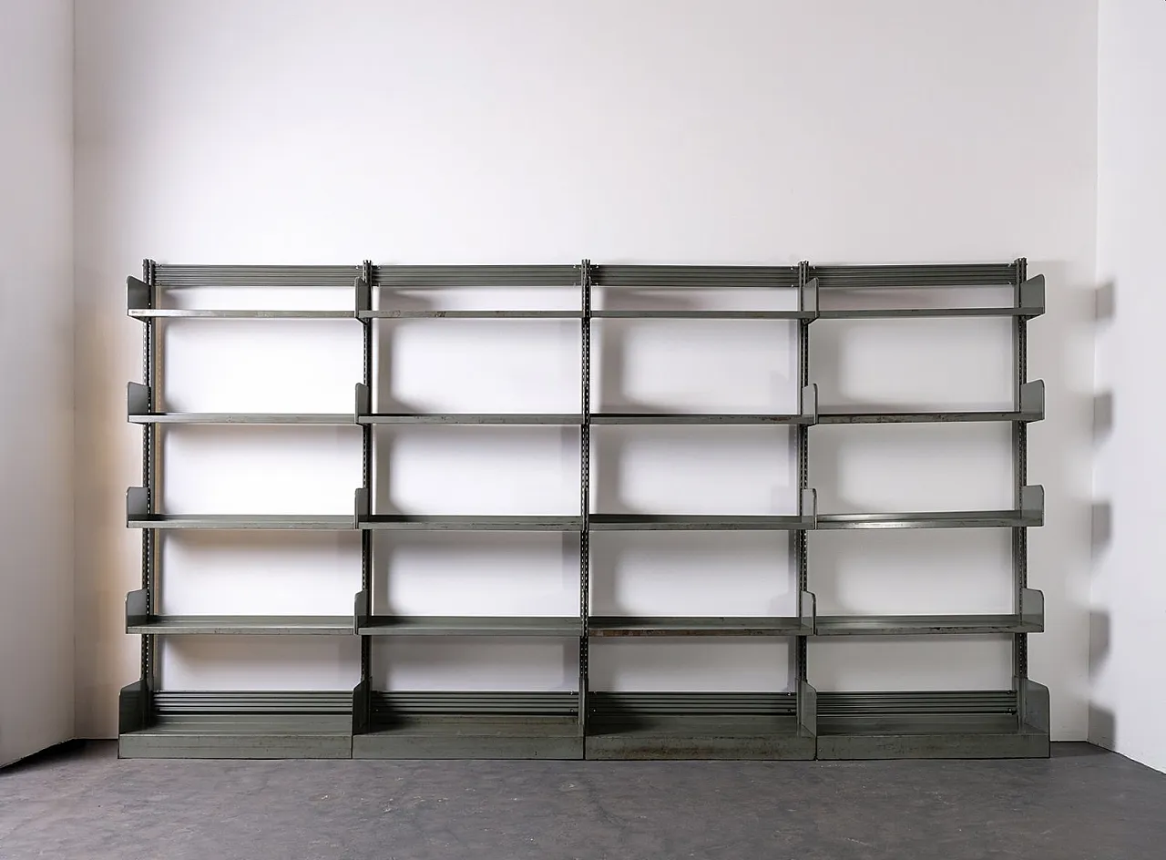 Large Industrial library bookcase, 1960s 3