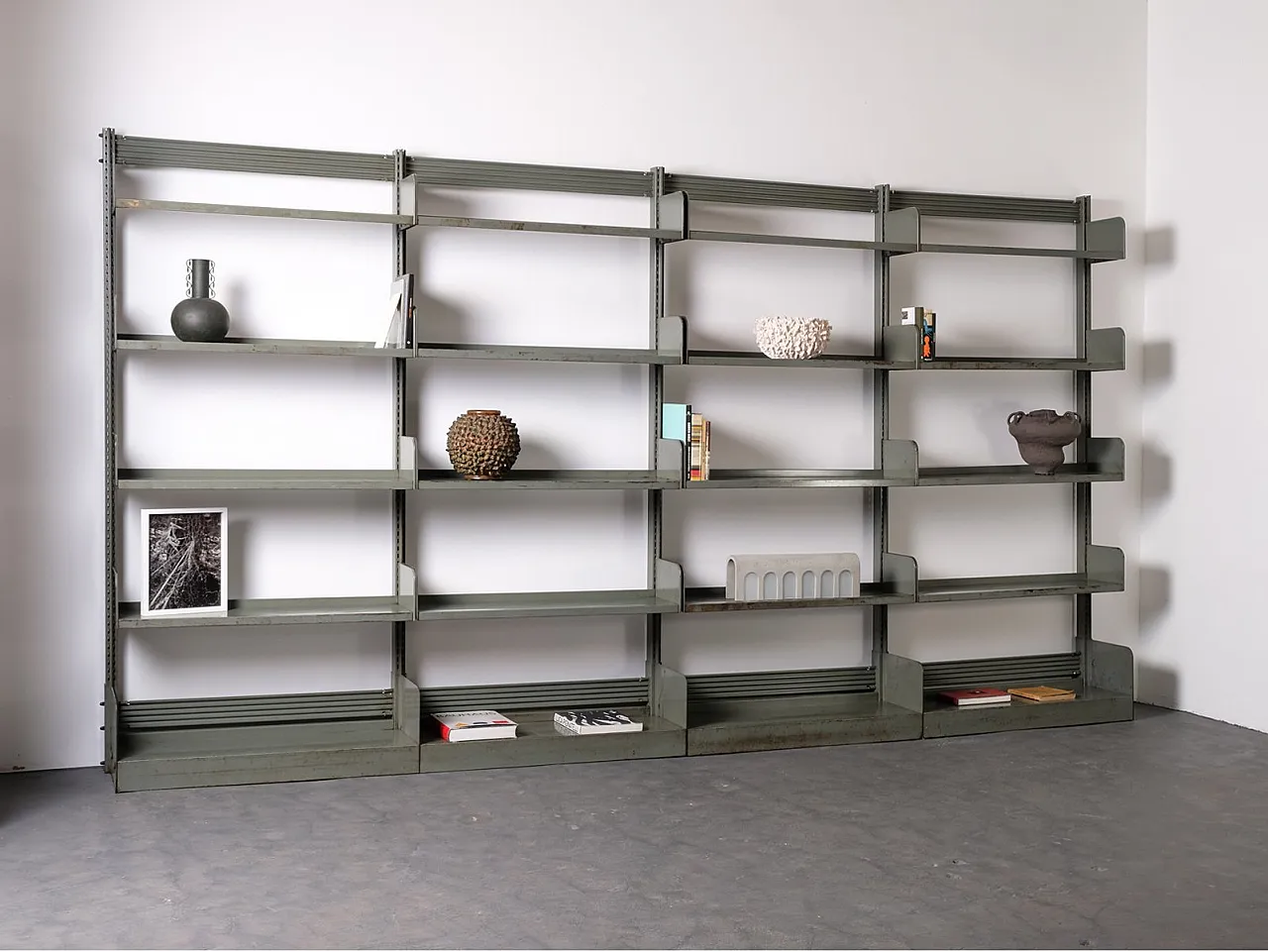 Large Industrial library bookcase, 1960s 4