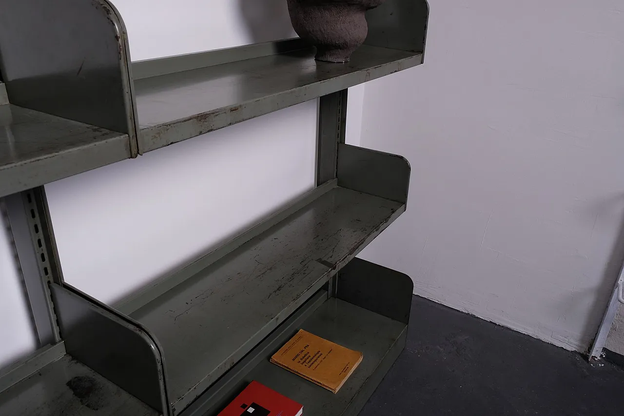 Industrial bookcase in iron, 1960s 8