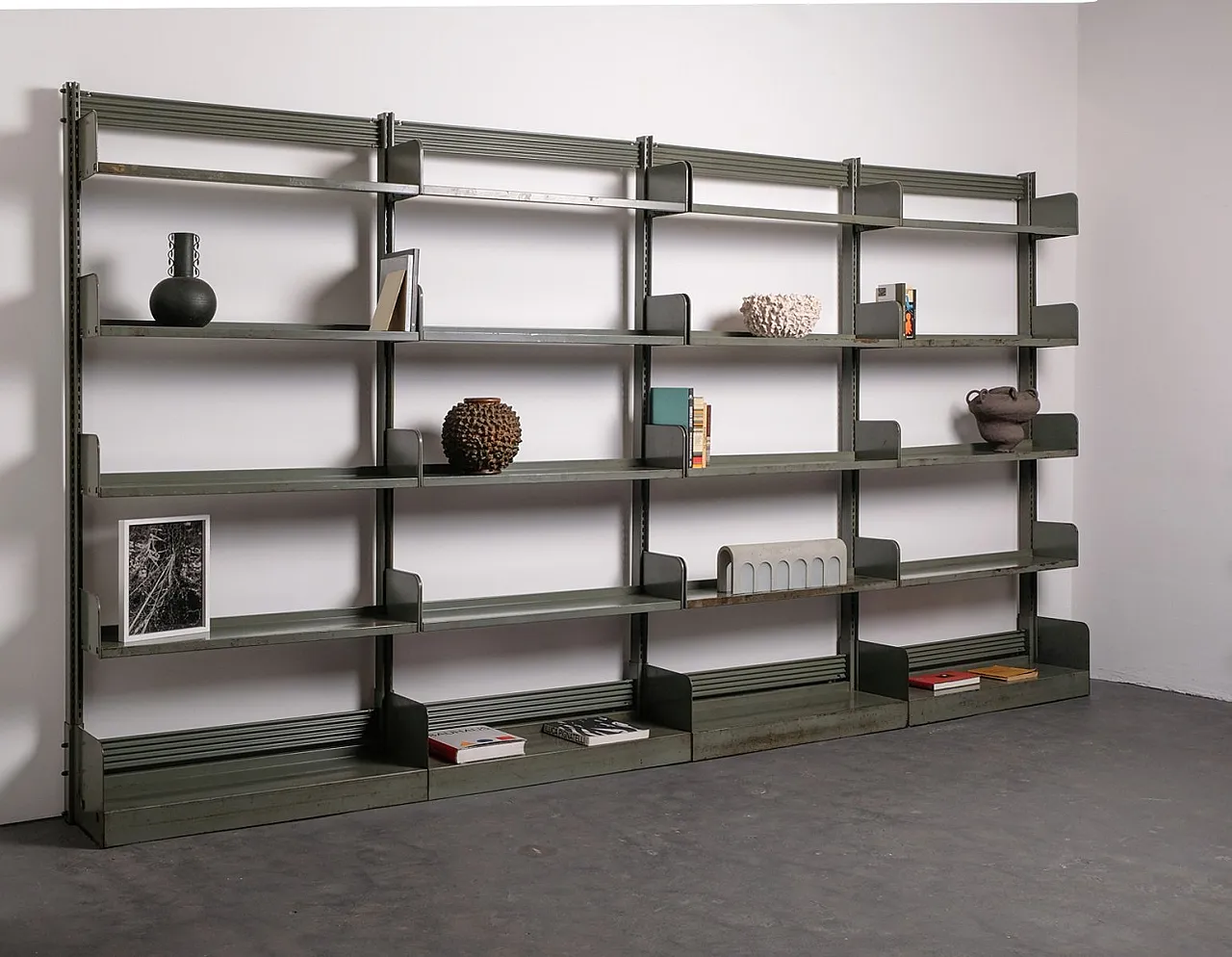 Large Industrial library bookcase, 1960s 6