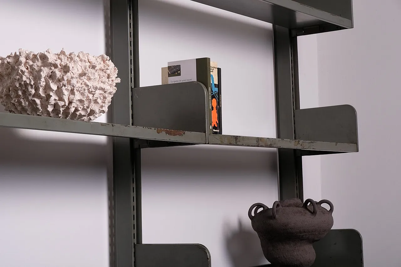 Industrial bookcase in iron, 1960s 11