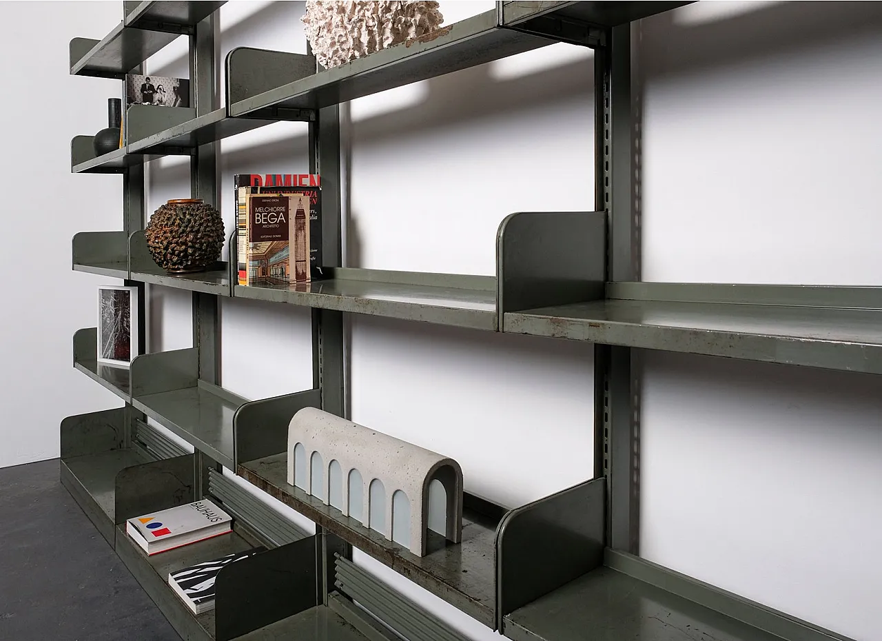 Large Industrial library bookcase, 1960s 11