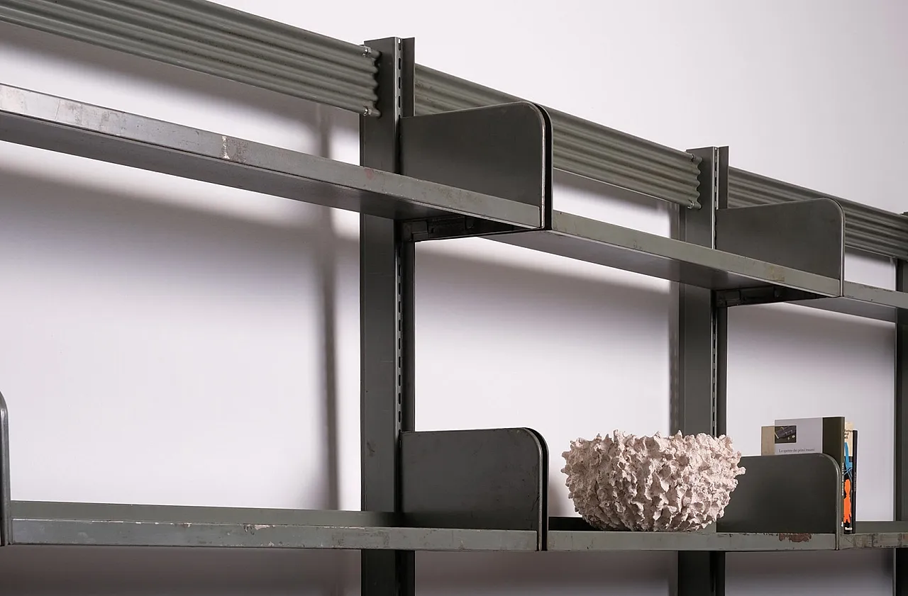 Large Industrial library bookcase, 1960s 14