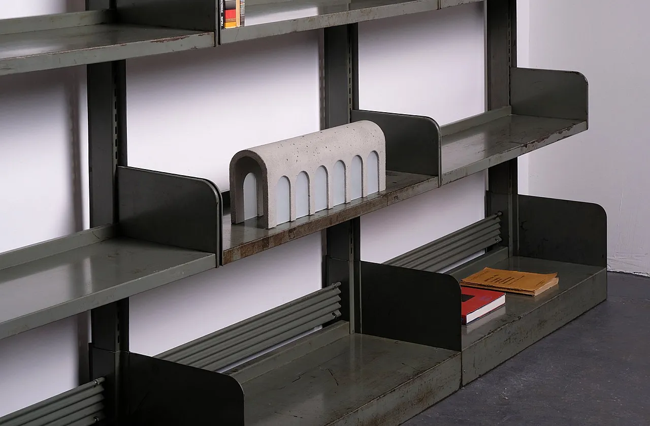 Large Industrial library bookcase, 1960s 15