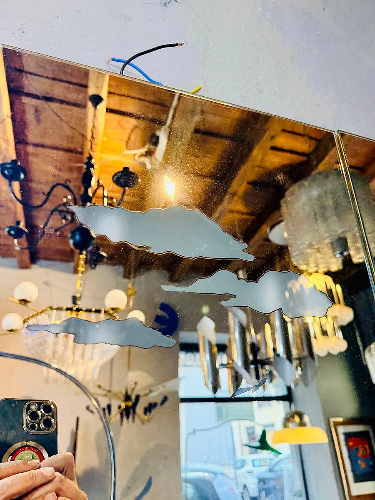 Specchi con luce, anni '70, set di 3 3