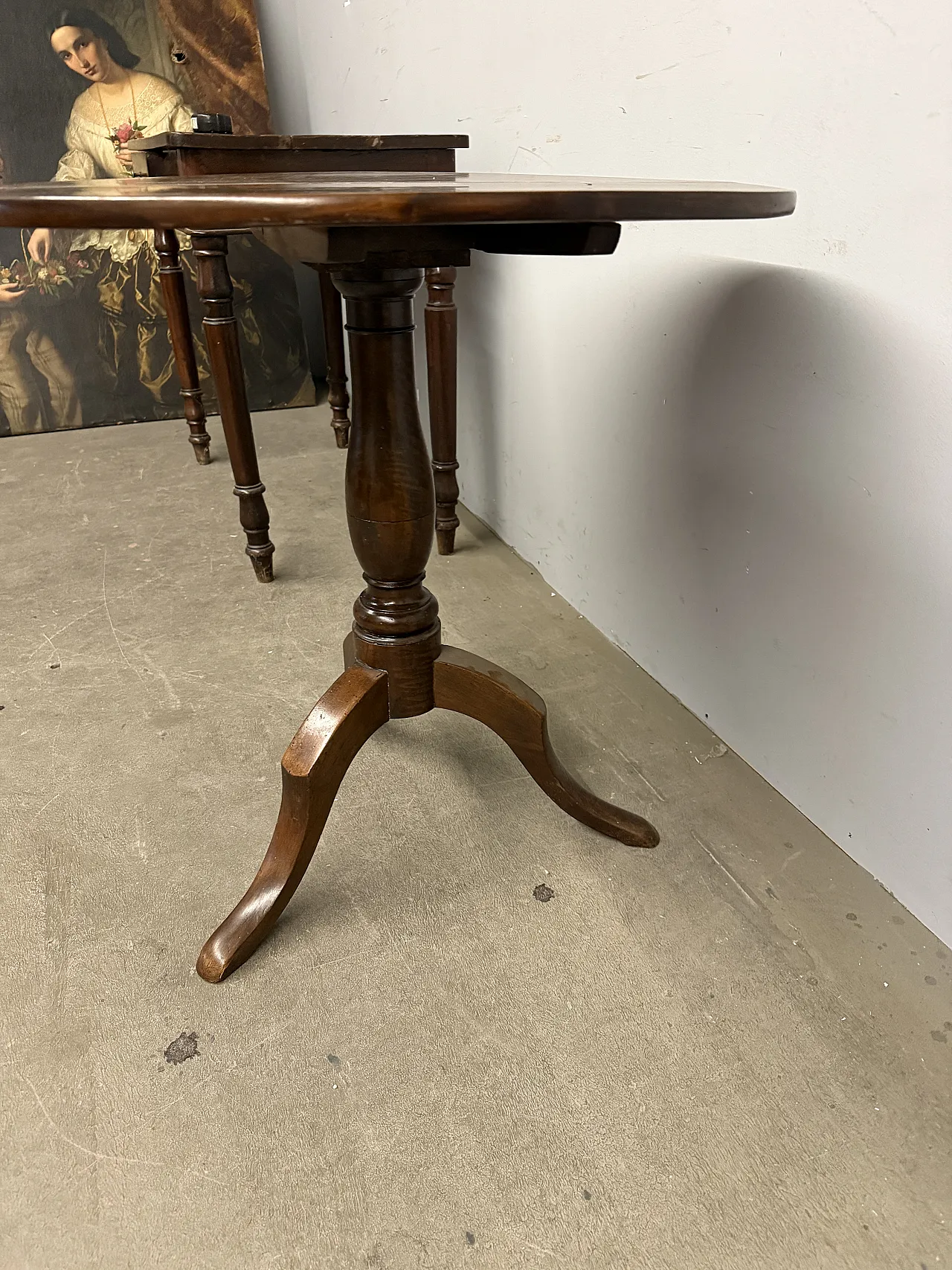 Antique L Filippo 19th century coffee table, 83x74cm 9