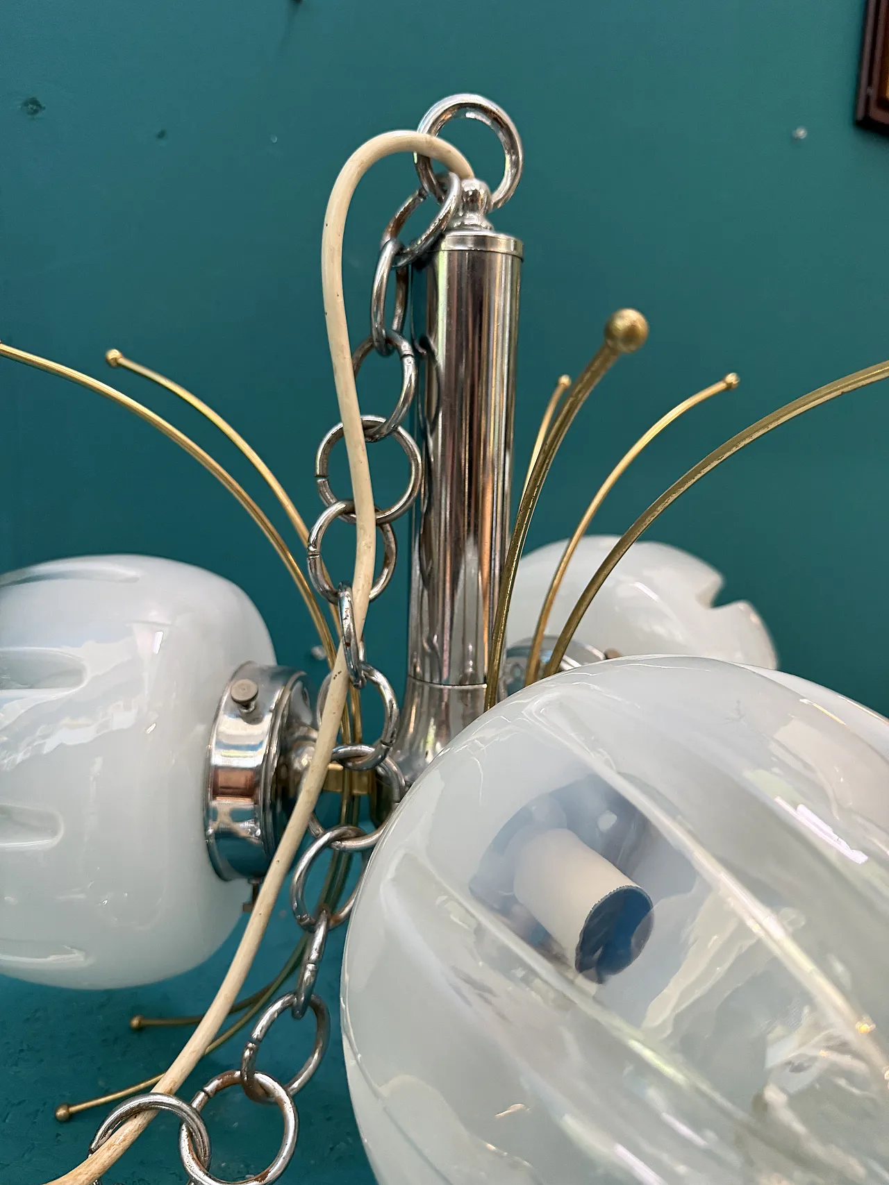 Lampadario Chandelier Mazzega Murano anni '70 4