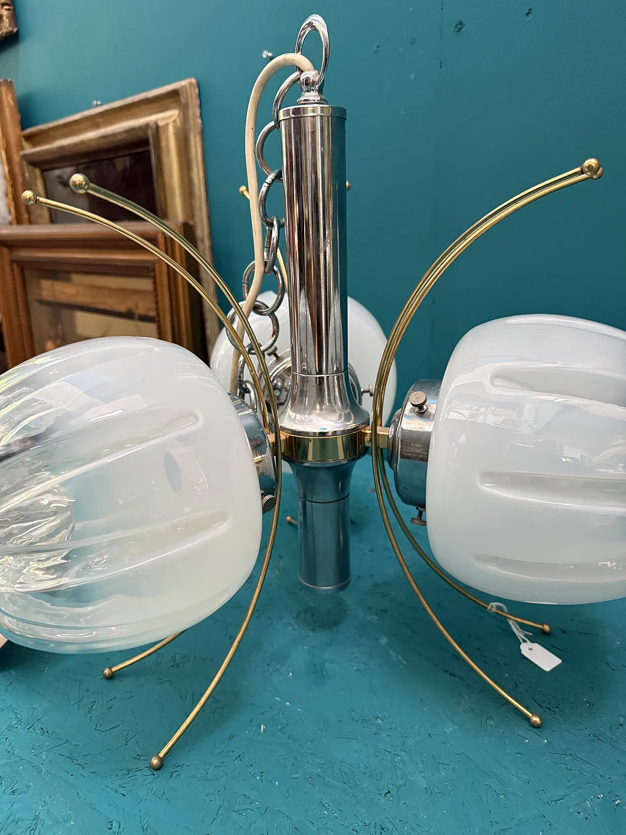 Lampadario Chandelier Mazzega Murano anni '70 7