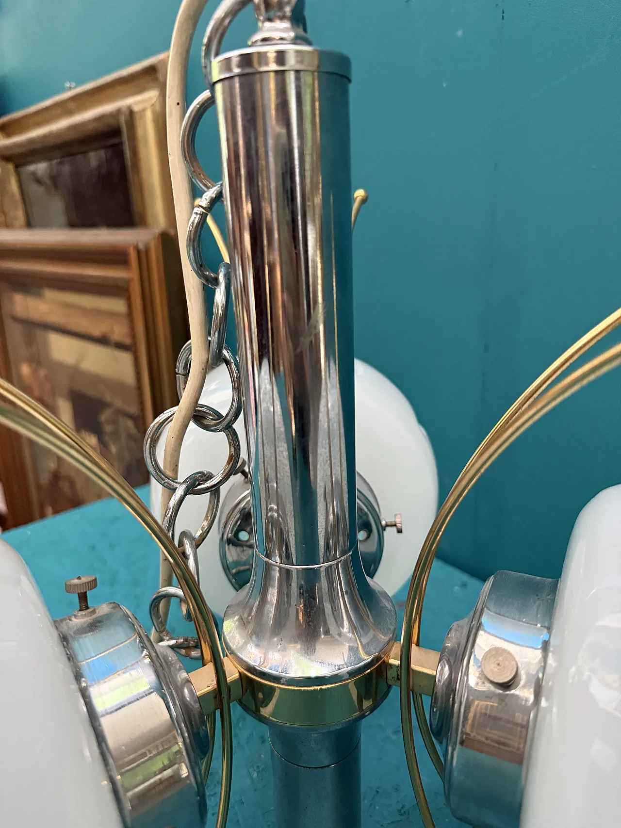 Lampadario Chandelier Mazzega Murano anni '70 8