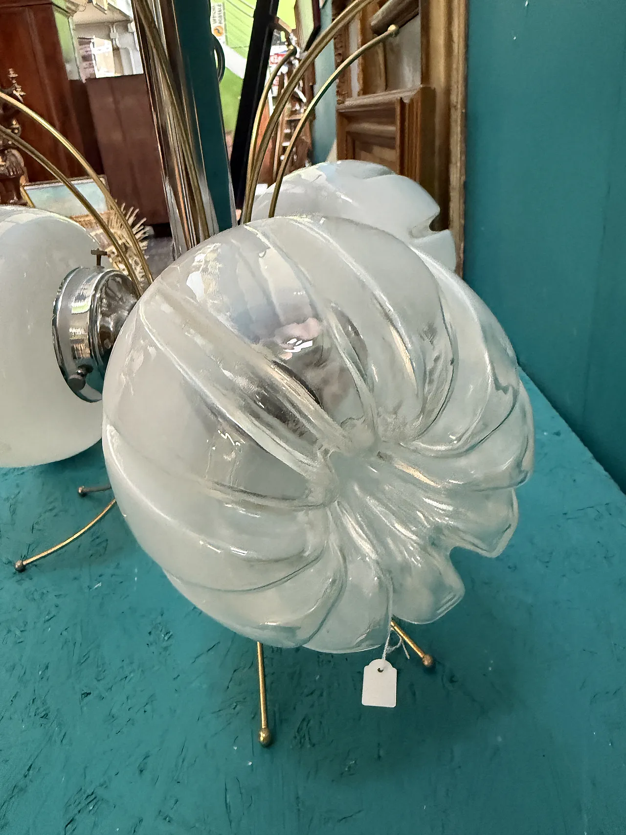Lampadario Chandelier Mazzega Murano anni '70 10