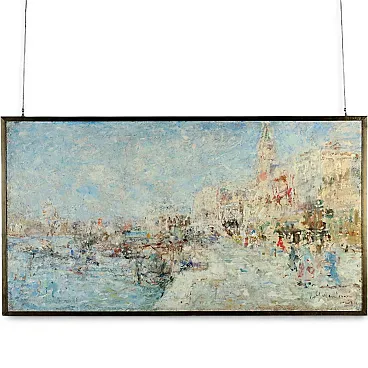 Painting by Luigi Mantovani, oil on canvas, 20th century