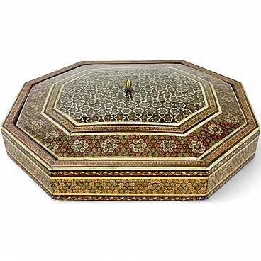 Marquetry wooden box, 1970s