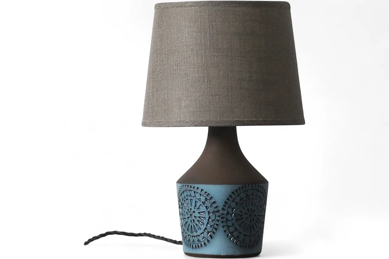 Ceramic table lamp from Alingsås Keramik, 1960s 7