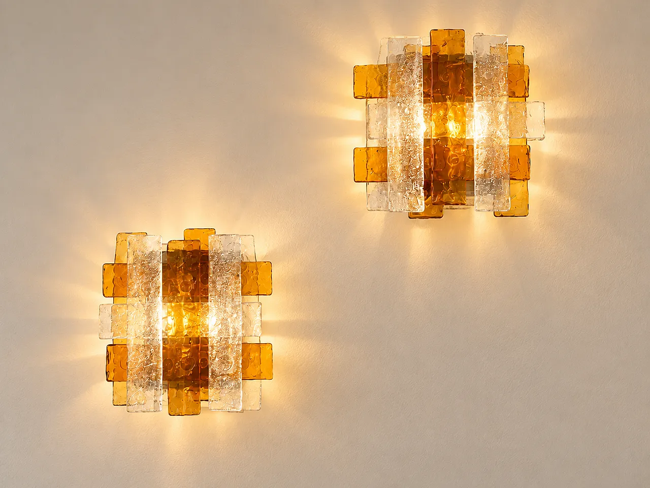 Albano Poli, pair of wall lamps by Poliarte, 1970s 2
