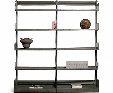 Industrial bookcase in iron, 1960s