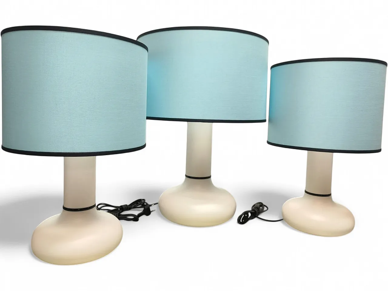 3 Lampade da tavolo Tris Snow, anni '70 22