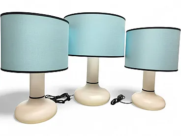 3 Lampade da tavolo Tris Snow, anni '70