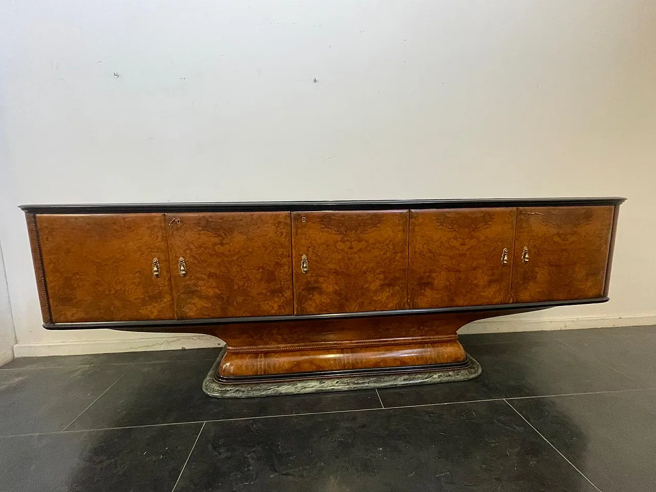 Art Deco Sideboard with Goblet Stand and Marble Base by Osvaldo Borsan 2