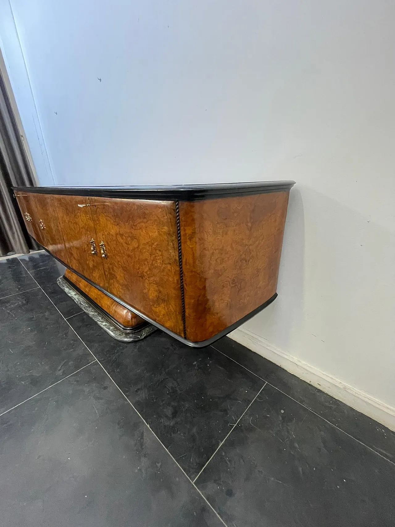 Art Deco Sideboard with Goblet Stand and Marble Base by Osvaldo Borsan 5