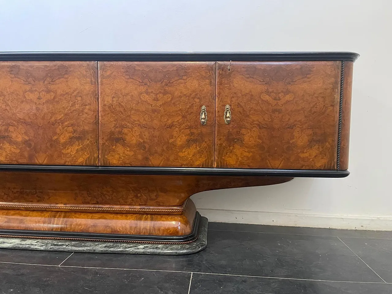 Art Deco Sideboard with Goblet Stand and Marble Base by Osvaldo Borsan 6