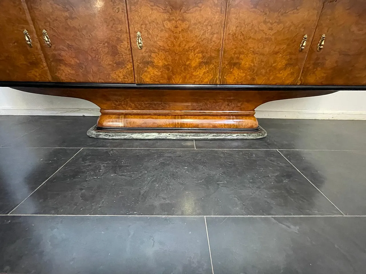 Art Deco Sideboard with Goblet Stand and Marble Base by Osvaldo Borsan 7