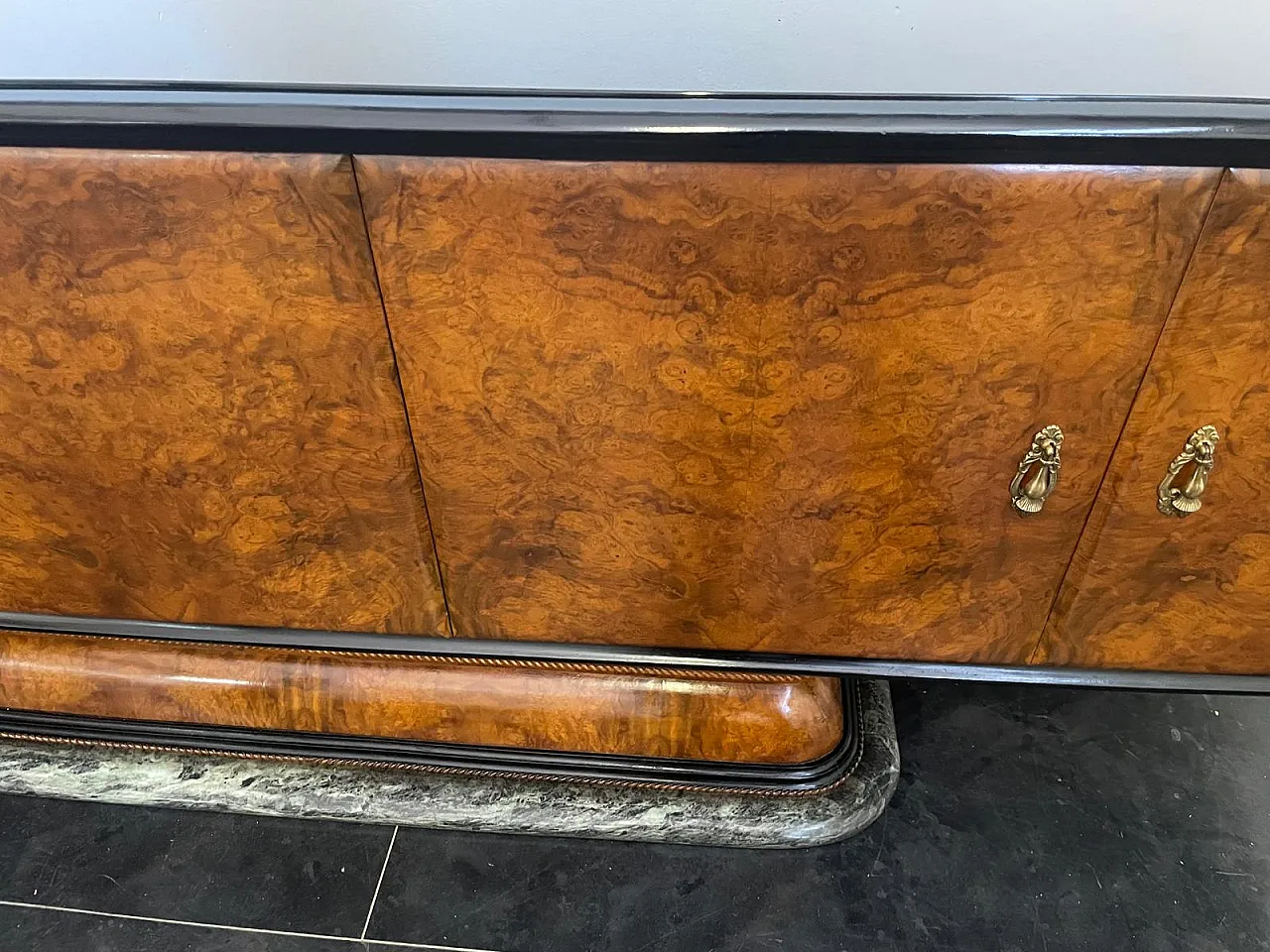 Art Deco Sideboard with Goblet Stand and Marble Base by Osvaldo Borsan 9