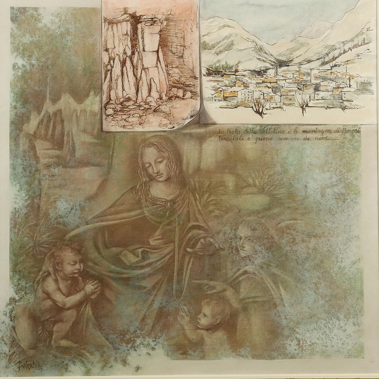 Painting by Nevio Bedeschi, oil on canvas, 20th century 3