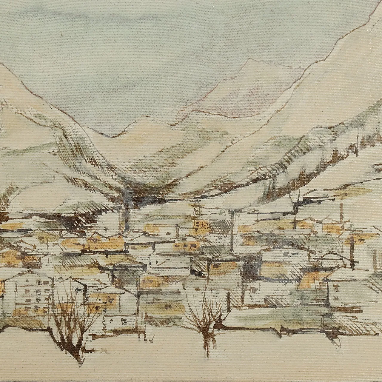 Painting by Nevio Bedeschi, oil on canvas, 20th century 6