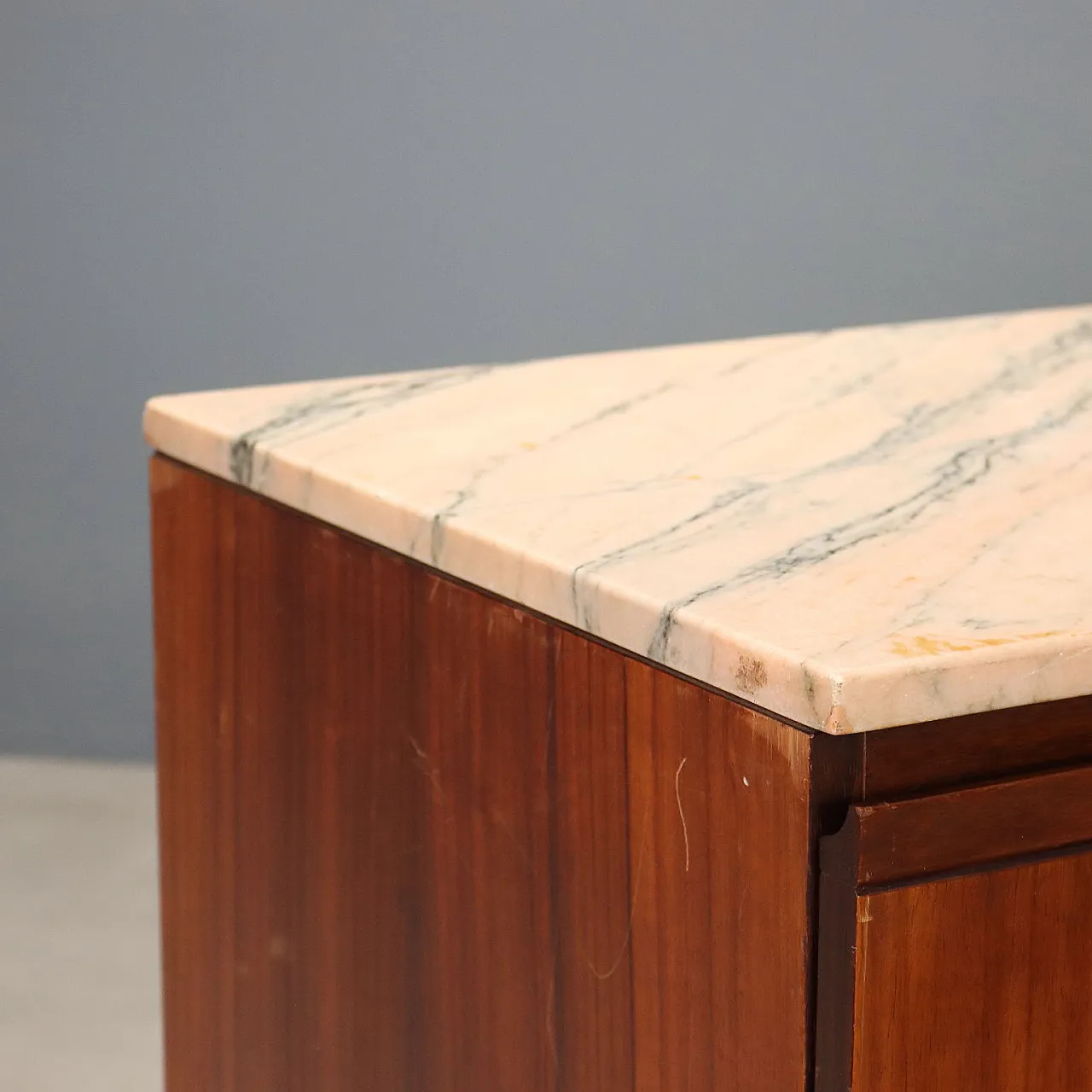 Credenza in legno e marmo, anni '60 5