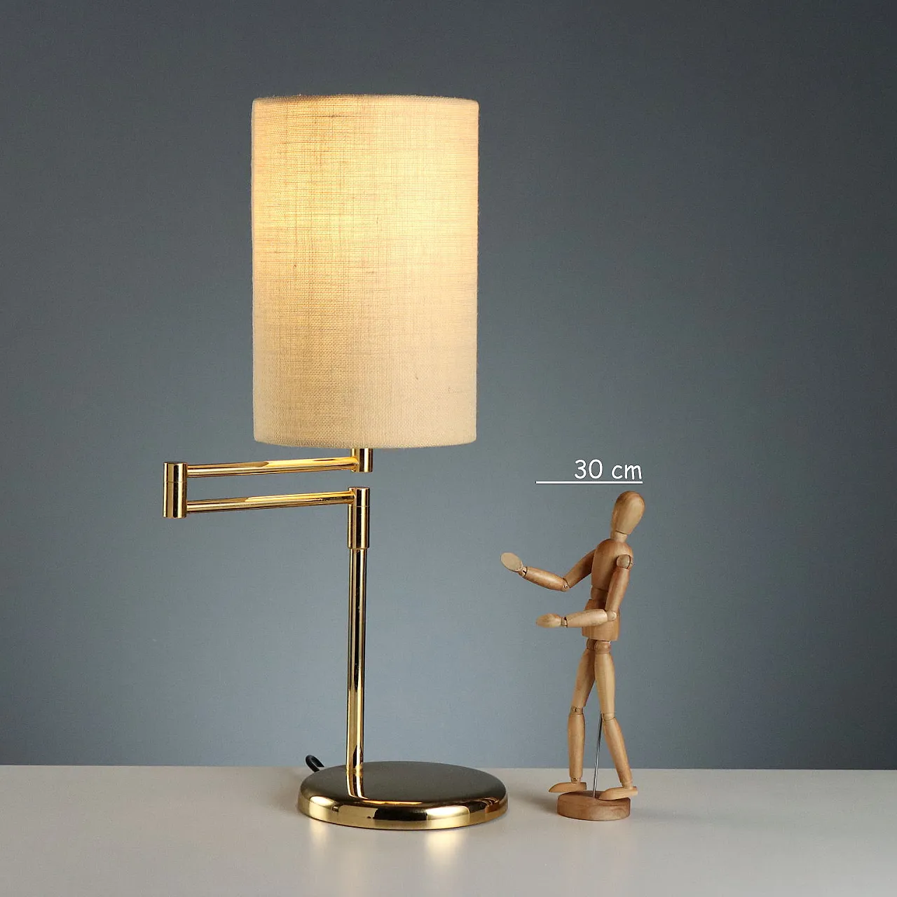 Lamp with articulating arm, 1980s 3
