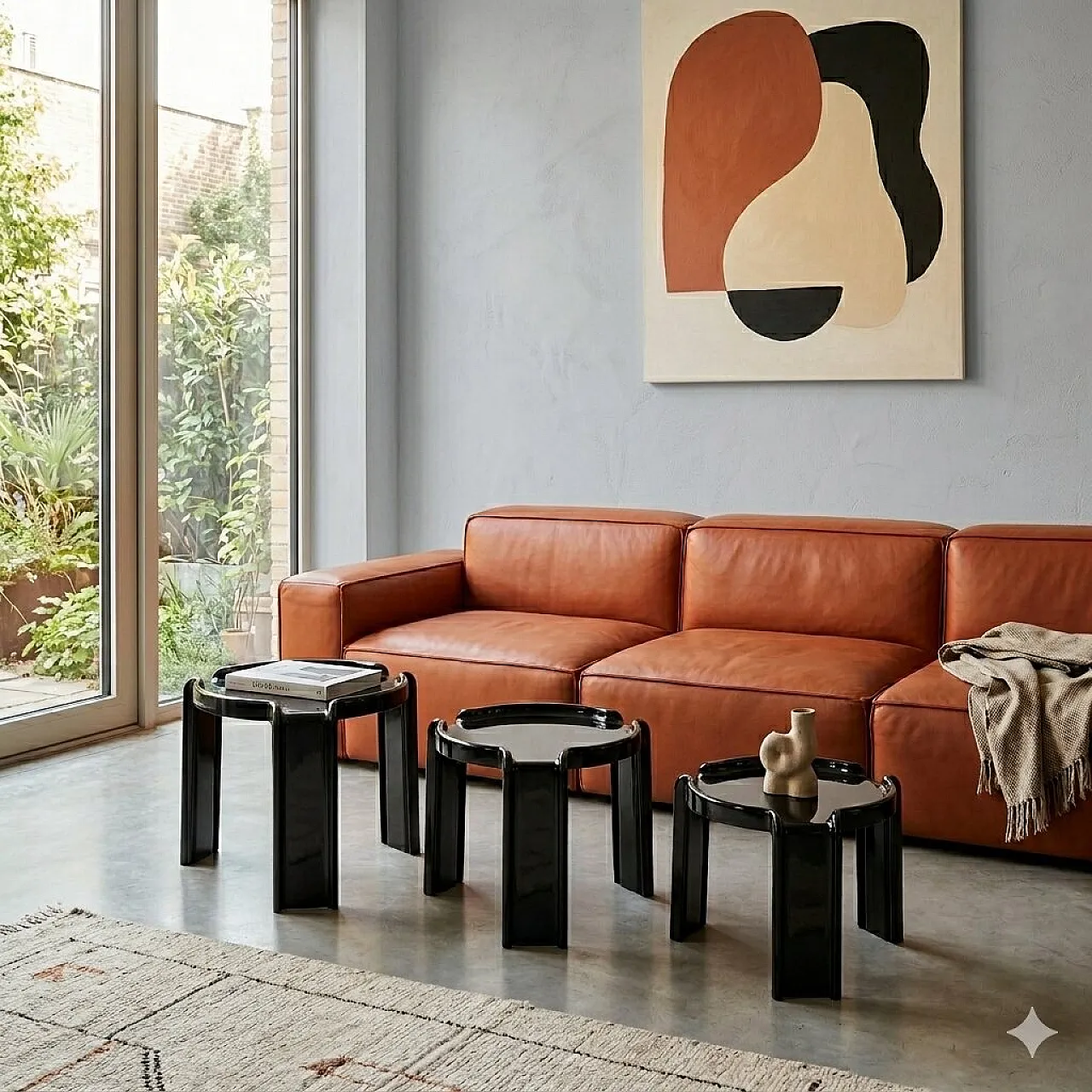 3 Kartell nest tables, 20th century 2