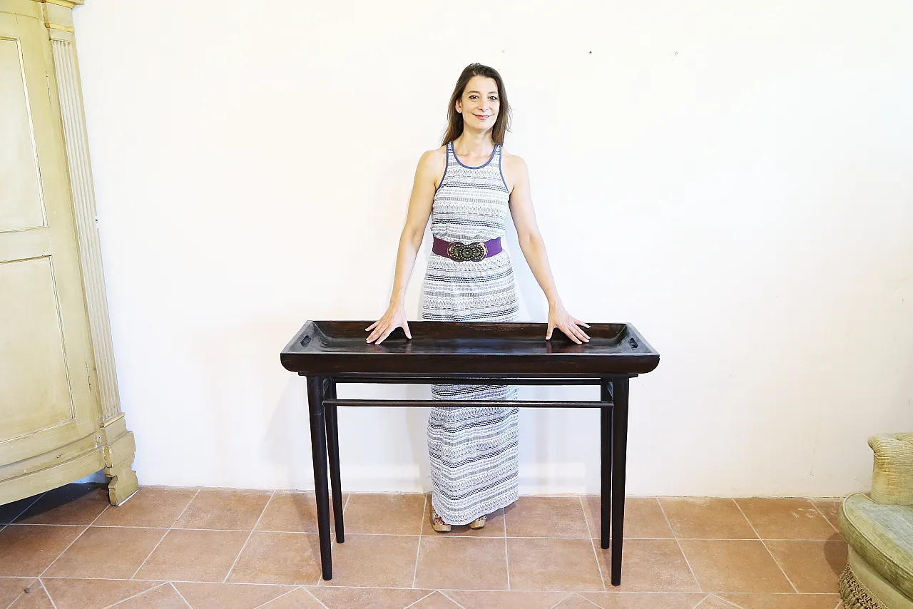 Consolle Vassoio Legno Sandalo Massello Ebanisteria imperiale cinese 12