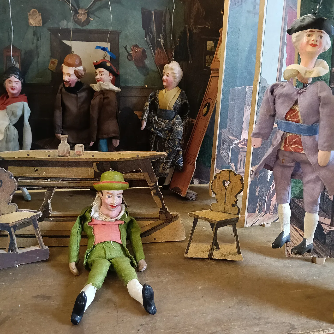 Neoclassical miniature puppet theater, late 19th century 5