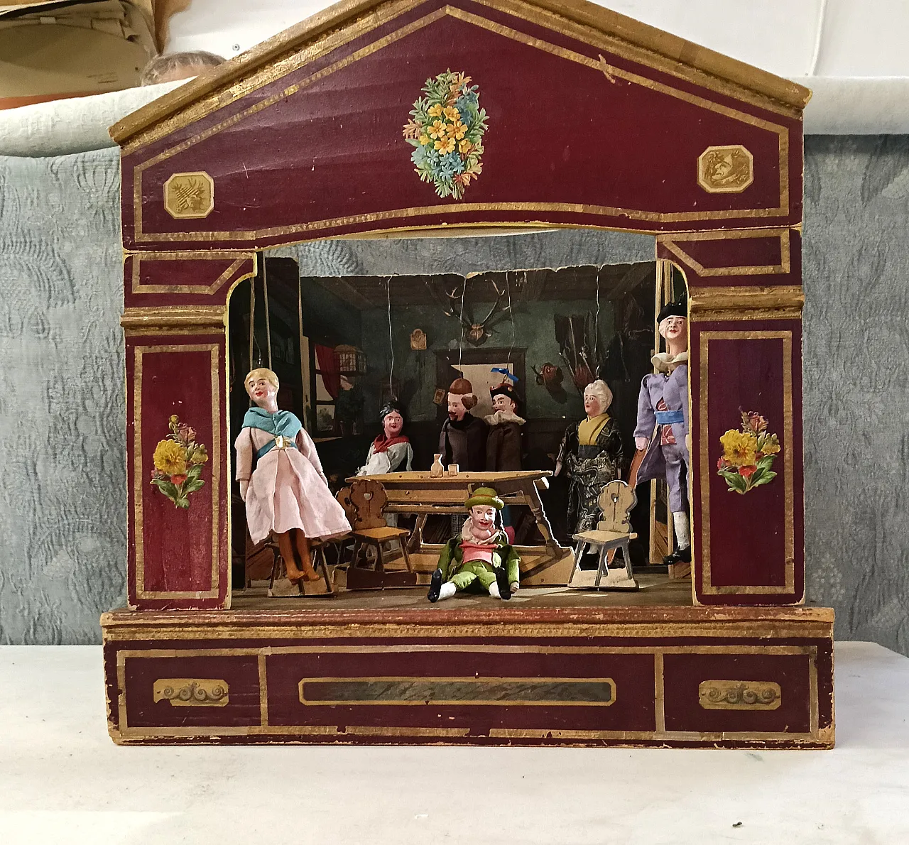 Neoclassical miniature puppet theater, late 19th century 8