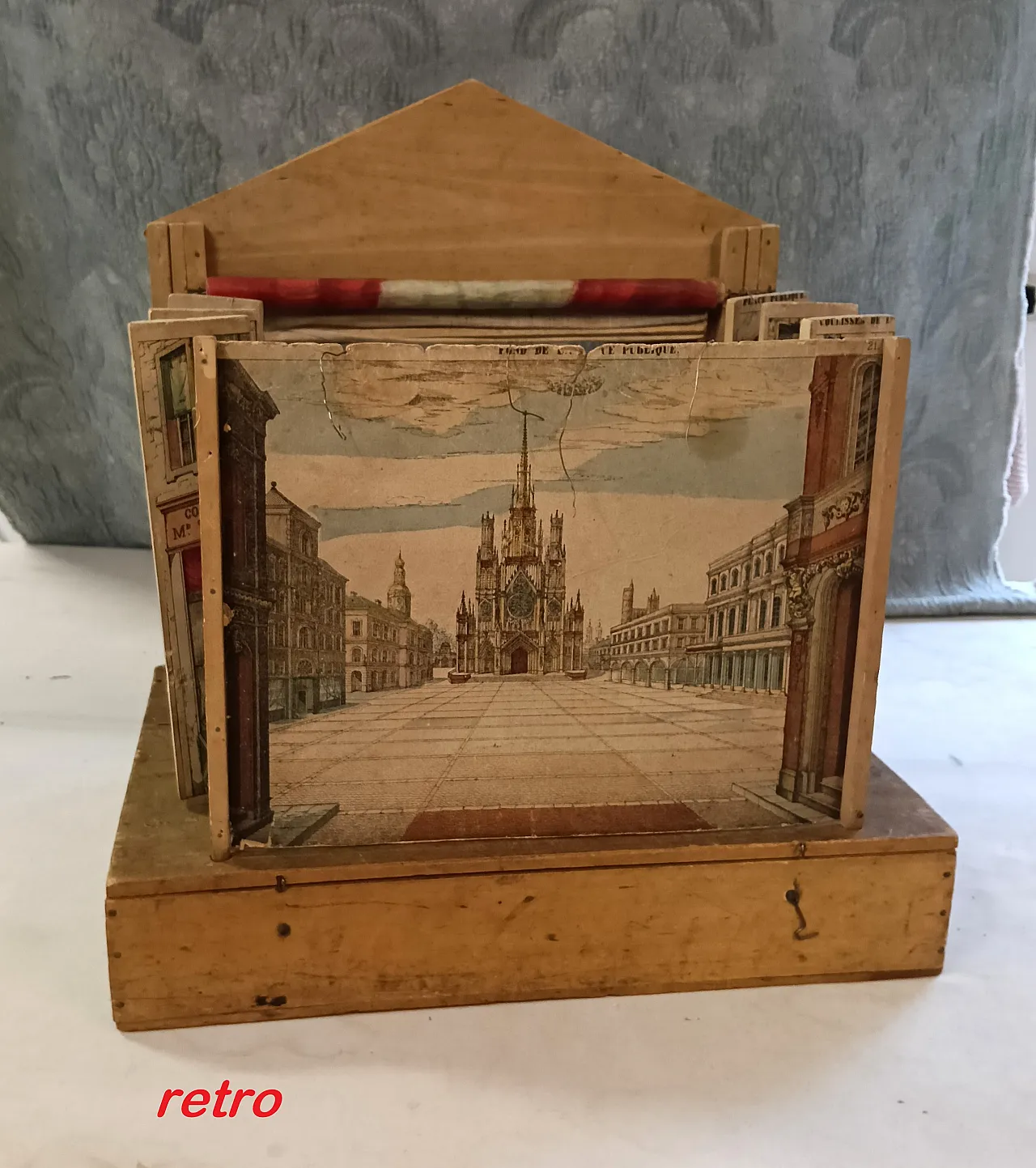 Neoclassical miniature puppet theater, late 19th century 10