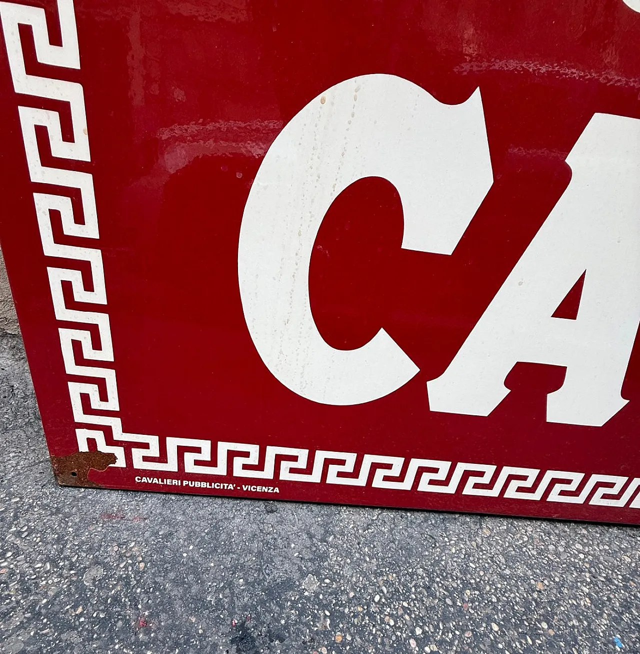 Enamelled metal Campari Bitter sign, 1960s 4