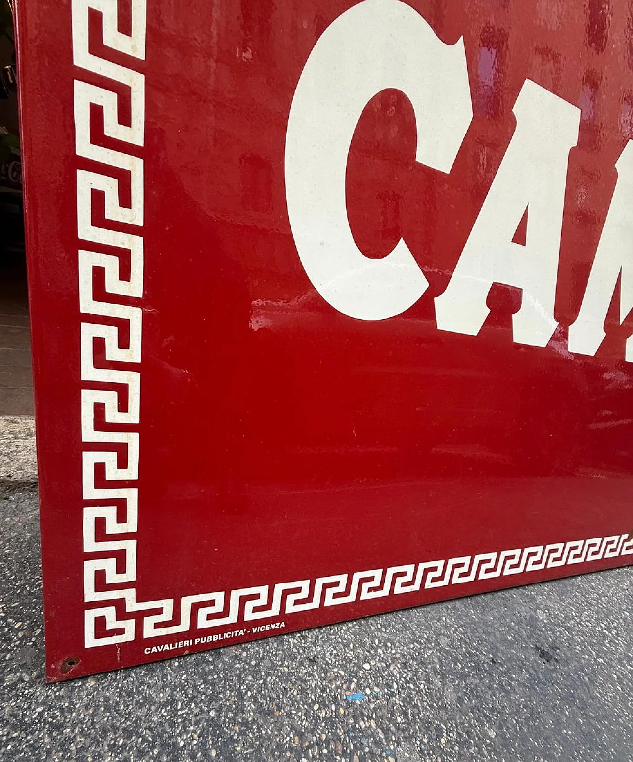 Campari Soda sign in enameled metal, 1960s 4