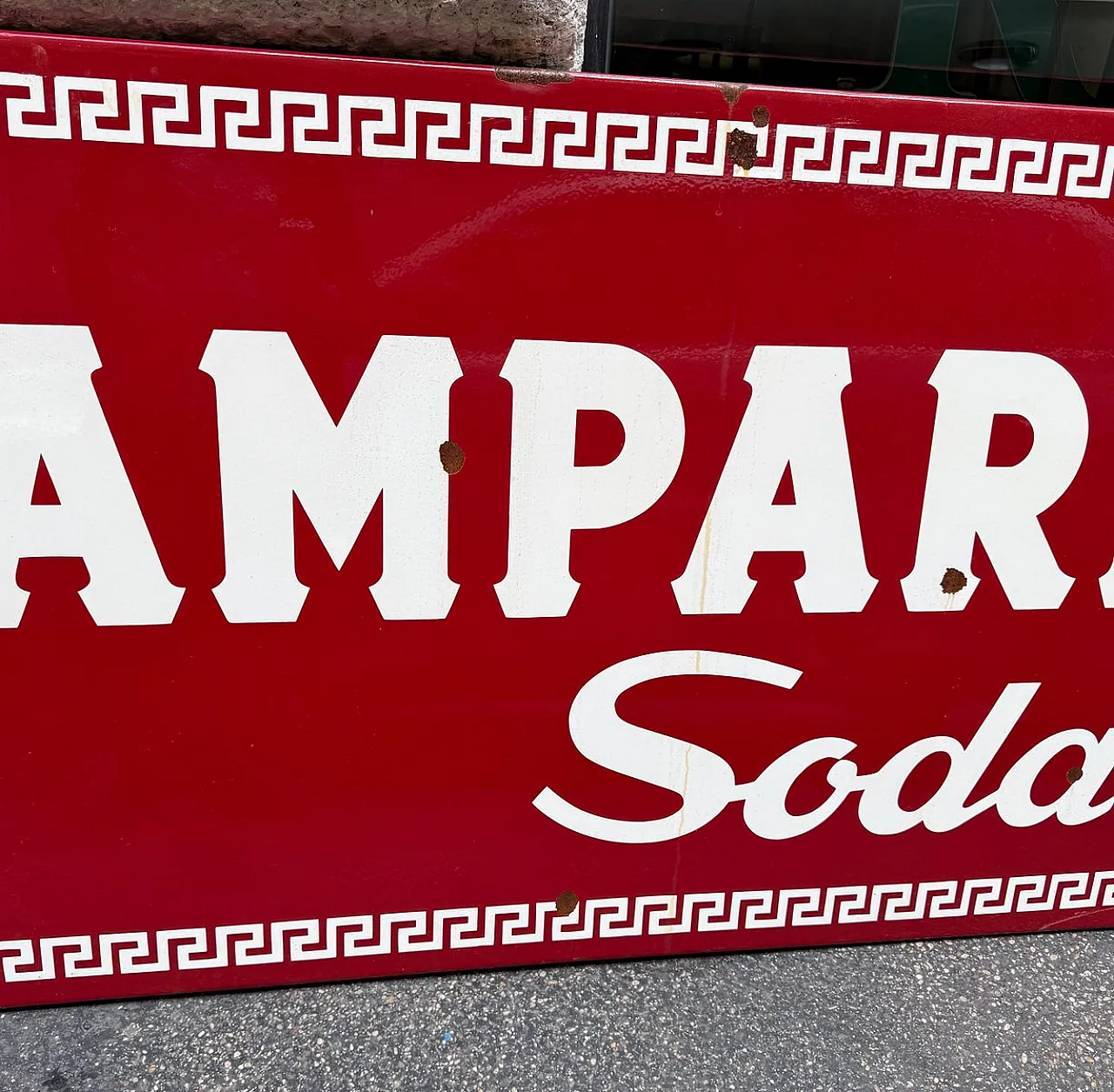 Campari Soda sign in enameled metal, 1960s 7