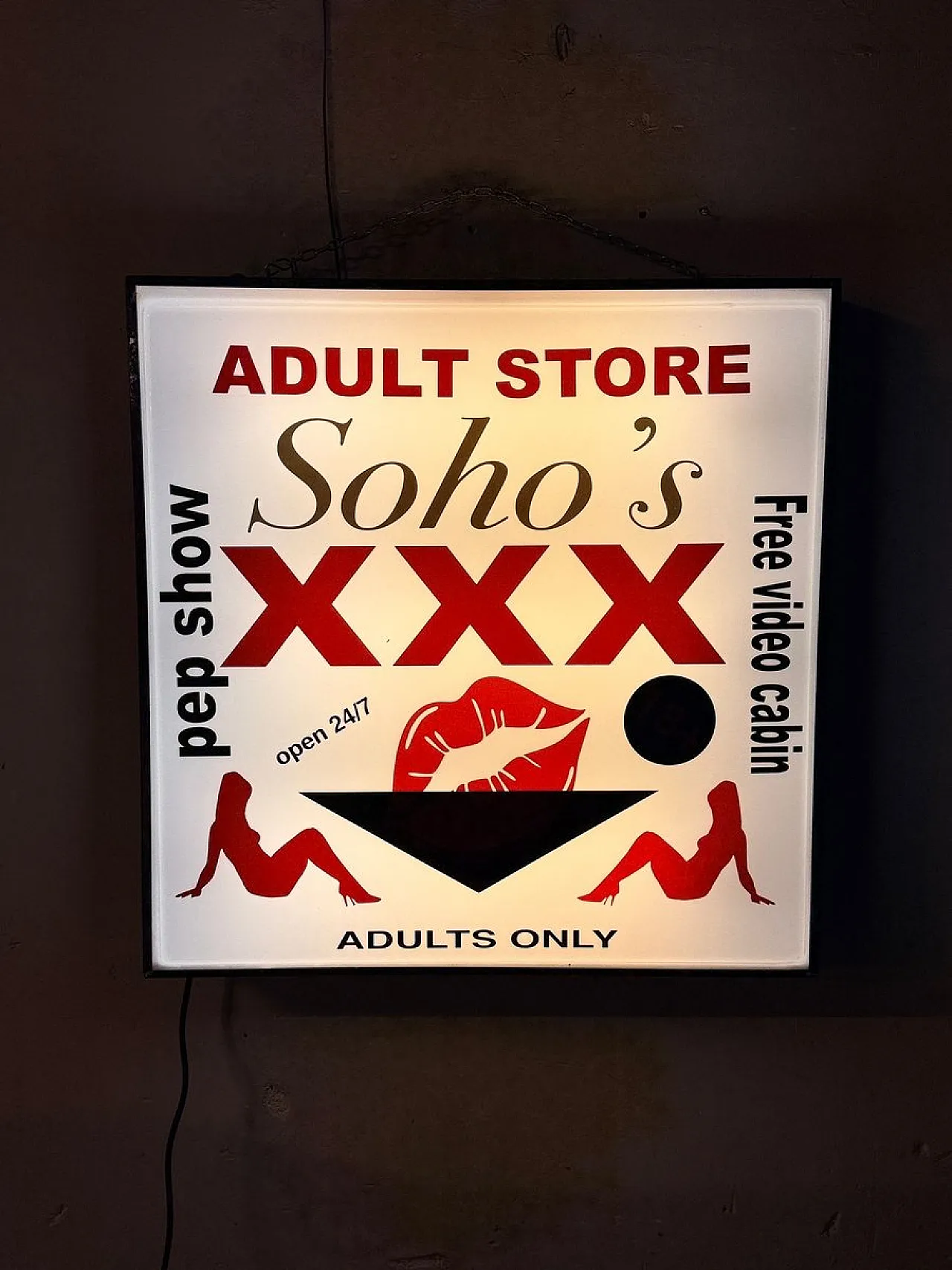 Soho's Adult sign, 1990s 1