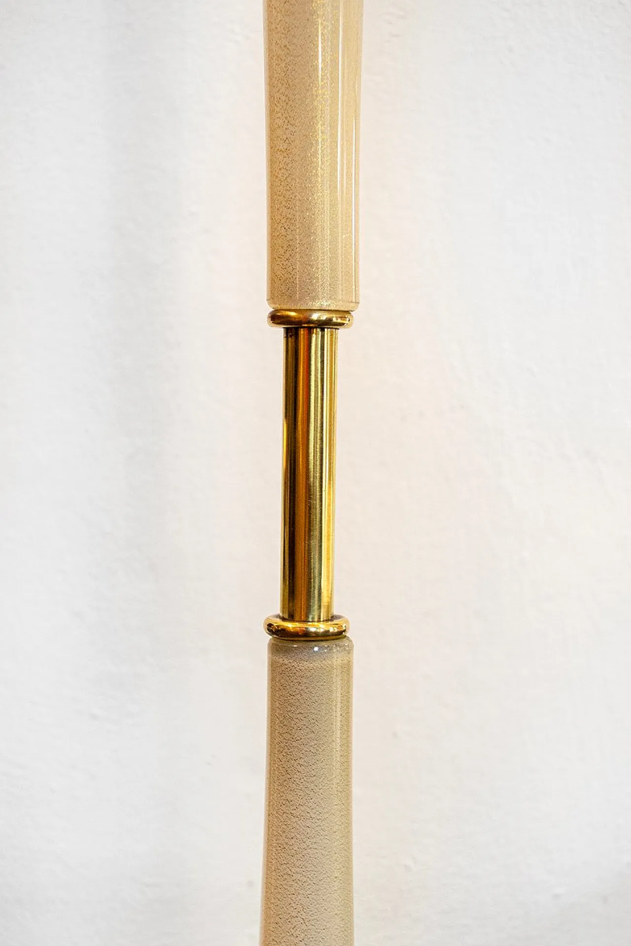 Brass and glass floor lamp by Tomaso Buzzi, 1950s 3