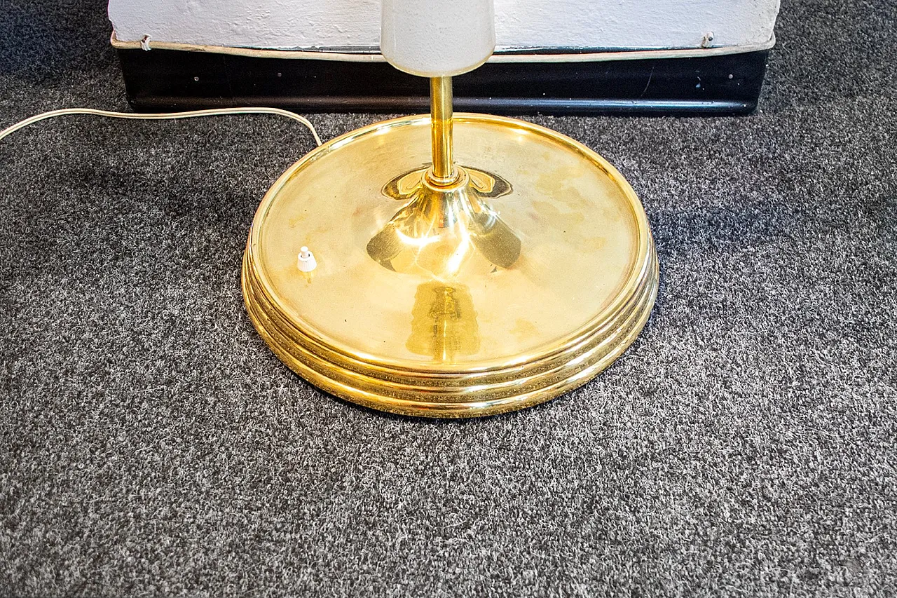 Brass and glass floor lamp by Tomaso Buzzi, 1950s 4