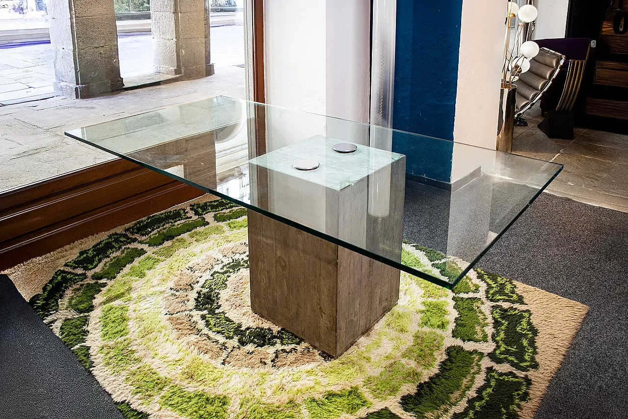 Dining table by Sergio and Giorgio Saporiti for Saporiti Italia, 1970s 1