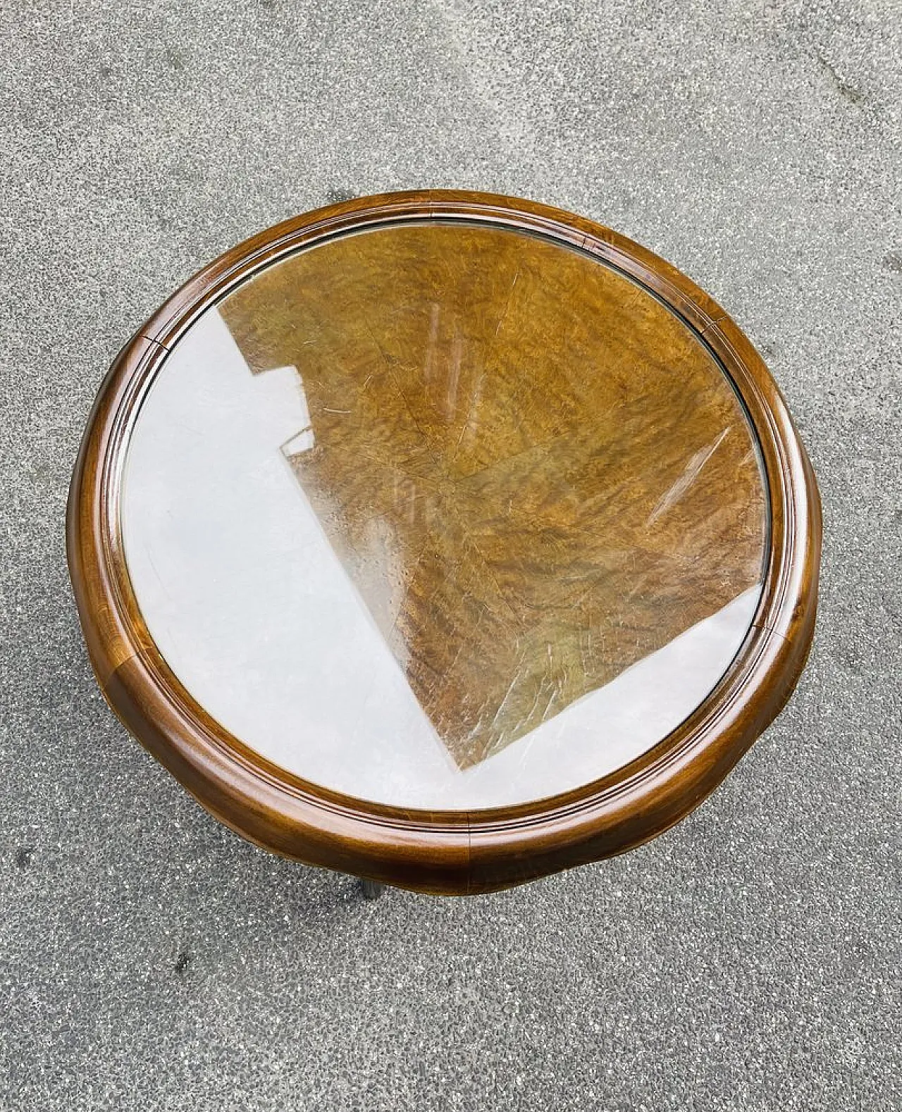 Wooden coffee table with crystal by Osvaldo Borsani for ABV, 1960s 2